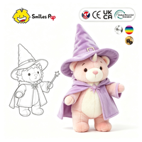Offre Spéciale EN71 GRS FSC Ours Sorcière en Peluche avec Logo Personnalisé, Animal en Peluche Personnalisé, Fabricant de Jouets en Peluche au Design Animalier Adorable