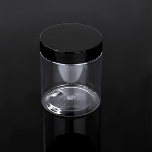 50g 50ml 150 ml 180ml 200ml 250ml 400ml 500ml cosmetic round lotion jar clear pet plastic cream jar with plastic lid