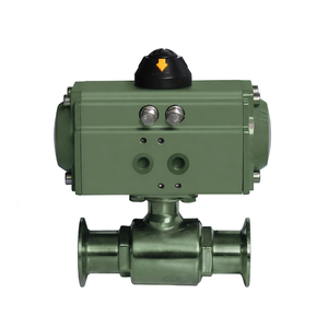 Covna B2Bclearance Sale 3 Way Stainless Steel <b>Tri</b> <b>Clamp</b> Sanitary Food Grade Operated Resistant Ball Valve Pneumatic Valve - Product Image 5