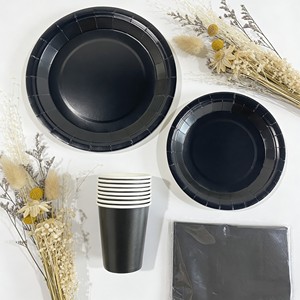 DAMAI - Vajilla de Papel de Color Sólido para Fiestas, Juego de Vajilla Desechable de Color Liso, Platos de 7 y 9 Pulgadas, Vasos de Papel, Servilletas - Product Image 6