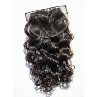 Extensions de cheveux humains, demi-perruque, couleur marron, ondulations profondes, volume complet