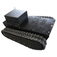 Châssis de robot chenillé électrique télécommandé RC 400 kg, chariot à chenilles en caoutchouc, plateforme à chenilles en acier, 1-15 km/h DP-WHLS-148