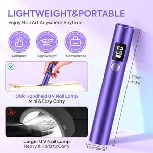 <b>Lamp</b> Portable Nail Dryer <b>With</b> Aluminum Bod Quick Drying Mini Manicure <b>Lamp</b> <b>With</b> Two <b>Timer</b> Settings - Product Image 4