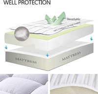 Matratzen auflage Pillow Top Matratzen bezug Geste ppter Matratzen schoner Baumwolle 8-21 "Deep Pocket Cooling Topper