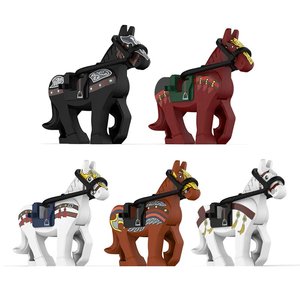 ตัวต่อสัตว์ MOC - ชุดม้าโบราณของห้านายพล รถม้าเกราะหนัก ของเล่นตัวต่อสำหรับเด็ก - Product Image 6