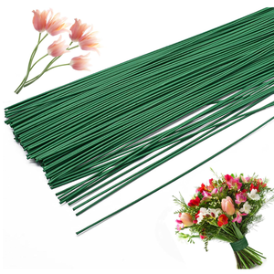 Kawat Bunga untuk Rangkaian Bunga dan Kerajinan DIY, Kawat Bunga Hijau Tua untuk Pengaturan Bunga Florist - Product Image 1