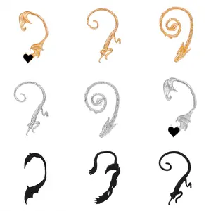 nordic traditional alloy material dragon bat eagle charm ear cuff wrap crawler earring jewelry earring supplier