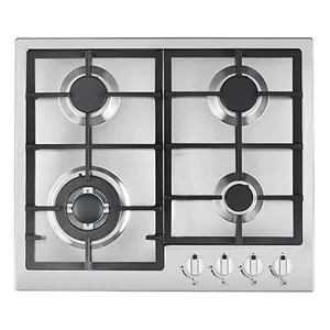 Queimador de Fogão a gás Built-In 4 Alumínio Ce Sistema De Segurança De Gás, Queimador Tripla LPG / NG 3 Anos Entre Em Contato Com O Fornecedor de Gás Cooktops