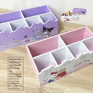 Stackable For Extra Capacity Adorable House Shape <b>Makeup</b> Wooden <b>Makeup</b> Organizer Storage <b>Box</b> - Product Image 4
