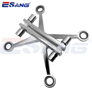 ESANG Heavy Duty Type 304/316 Acero inoxidable Construcción Cortina Pared Accesorios Junta fija Araña de vidrio de cuatro brazos - Product Image 6