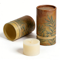 Boîte cylindrique ronde en carton pour emballage de bougies, boîte cadeau en papier de luxe imprimée sur mesure
