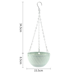 Modern Solid Pure Outdoor Garden Plastic Wall Small Hanging Flower Pots