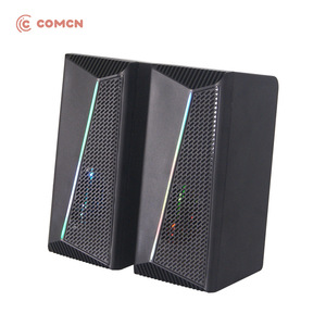 Comcn Desktop <b>Gaming</b> Speaker 6W Stereo With Colorful Led <b>Light</b> High Fidelity Audio For Pc Laptop - Product Image 3