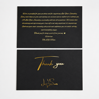 Faible MOQ, cartes d'invitation de mariage et de remerciement de luxe 10x15cm, papier couché 400g, impression numérique, estampage à chaud