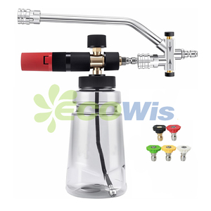 Canon à mousse manuel 2L pour nettoyeur haute pression de jardin avec lance à mousse neige et pulvérisateur à gâchette pour lavage de voiture et raccord de tuyau - Product Image 4