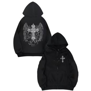 Sudadera con capucha extragrande y corte cropped personalizado, de felpa francesa de 500 g/m² con estampado puff, capucha grande y peso pesado - Product Image 5