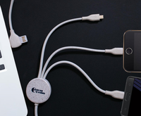 Kabel Pengisi Daya USB Multi Charger Ponsel Bahan Jerami Gandum Ramah Lingkungan Grosir 2022