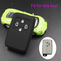 Porte-clés de voiture en silicone de style simple pour Toyota VOXY Alphard Previa, housse de clé à télécommande 4 boutons