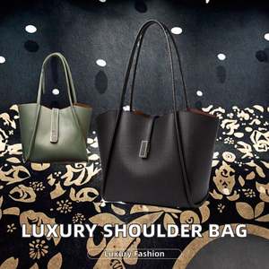 Bolso de hombro ajustable para mujer de gran capacidad, informal, con múltiples bolsillos, plisado, con cierre de cremallera. - Product Image 2