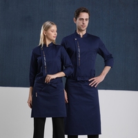 2025 logo d'ustensiles de cuisine Master Chef à manches longues de haute qualité personnaliser veste de Chef manteau de Chef pour hommes