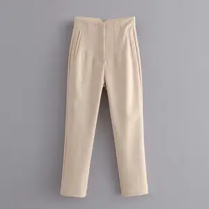 New 2022 Ladies High Quality Solid High Waist Pants Women Brief Trousers Clothing