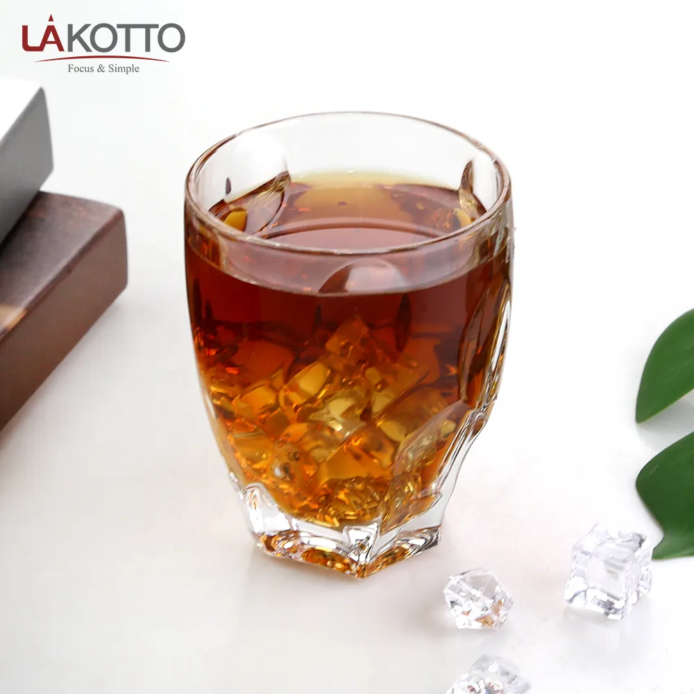 Verres à whisky personnalisés transparents en Stock verre à Shot cristal à l'ancienne vente en gros 250ml 9oz verres à vin fête moderne