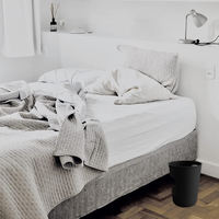 Poubelle en plastique transparent PP poubelle pour bureau, maison ou chambre à coucher