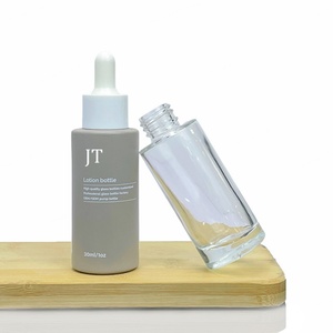 Transparent Tall Glass Serum Hair Oil Bottle Dropper Body Essential Oil Essence <b>Clear</b> Bottles 30ml Glass Dropper Bottle 1oz - Product Image 5