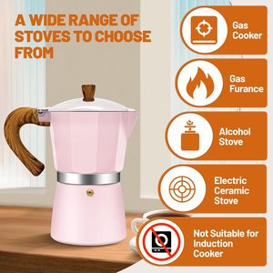 เครื่องชงกาแฟมอคค่าพอทแบบอิตาเลียนคลาสสิก 6 ถ้วย สำหรับเตาแก๊ส - Product Image 4