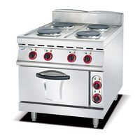 Chefs professionnels Restaurant commercial Cuisinière à plaques chauffantes carrée électrique de qualité autoportante avec armoire