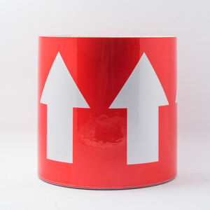 Precio de fábrica al por mayor TM3100 rojo + blanco 5cm * 50 m/rollo película de vinilo autoadhesiva acrílica PET no imprimible reflectante - Product Image 5