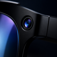 Lunettes Intelligentes M01 avec Caméra HD 1080P 5 Mégapixels pour la Prise de Photos, Traduction IA, Reconnaissance d'Images, Commande par Bouton et Voix IA