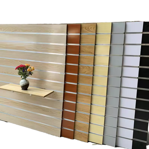 Paneles de MDF ranurados Keway listones decorativos de pared de aluminio para exhibición de tienda - Product Image 1