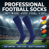 Chaussettes de compression antidérapantes rembourrées pour le rugby et le football, à dégradé de couleurs, pour hommes et femmes