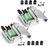 Conector de ruptura DB9, carcasa de metal sin soldadura RS232, serie A PUERTO DE 9 pines, Terminal, adaptador hembra, conector, placa de ruptura