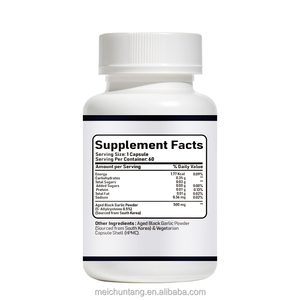 Capsules d'<span class=keywords><strong>ail</strong></span> <span class=keywords><strong>noir</strong></span> pour adultes certifiées HACCP, marque privée, SAC 0,5%, source Chine, sans gluten, formule de soutien quotidien pour le bien-être - Product Image 4