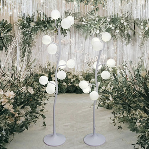 Nouveaux accessoires de <span class=keywords><strong>mariage</strong></span>, lanternes en coton, marqueurs d'allée, décorations de scène et de fenêtres, sphères décoratives, arbres de pommier lumineux plaqués or - Product Image 1