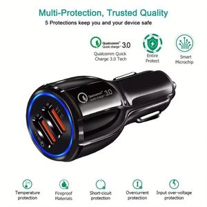 Mobile Phone Car Charger Dual Usb Car Charger Qc 3.0 Fast <b>Charging</b> <b>Adapter</b> Mini Usb Car Charger - Product Image 5