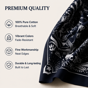 Foulard carré en coton avec logo personnalisé, bandana streetwear, foulard de mode, design personnalisé, fabricant OEM ODM - Product Image 3