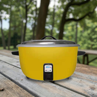 Mini cuiseur à riz électrique automatique boîtier en acier inoxydable jaune pour usage domestique et extérieur