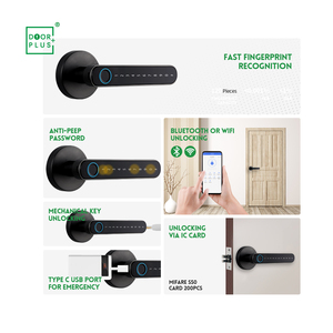 Doorplus TUYA WiFi anahtarsız giriş parmak İzi tuş kod akıllı kilit ev yatak odası için elektronik biyometrik Doorplus akıllı kilit - Product Image 2
