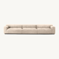 Canapé modulable en tissu style américain pour plusieurs personnes, ensemble complet pour villa, club, avec table basse et armoire de rangement, pour salon et école