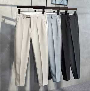 <span class=keywords><strong>Pantalon</strong></span> pour homme, <span class=keywords><strong>pantalon</strong></span> <span class=keywords><strong>de</strong></span> <span class=keywords><strong>costume</strong></span> décontracté noir pour homme, printemps et automne, sans repassage - Product Image 1