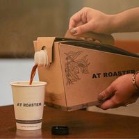 Paquete de Cajas Rectangulares Ecológicas Desechables de Papel para Café, Whisky, Bebidas Energéticas, Caja para Llevar de 1L, Bebidas para Llevar Gratis