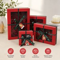 Boîte cadeau de Noël personnalisée, carrée, avec fenêtre transparente et ruban, boîte cadeau pour la Saint-Valentin, anniversaire