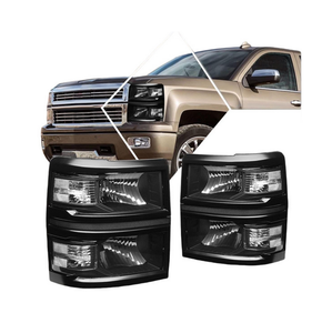 Phares halogènes noirs pour Chevrolet <span class=keywords><strong>Silverado</strong></span> 1500 2014-2015, côté conducteur + passager, GM2502389 GM2503389 - Product Image 3