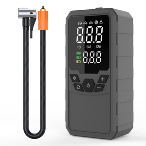Compresor de Aire Portátil Digital LCD con Arrancador de Batería, Apagado Automático, PSI Preestablecido, con Luz LED y Múltiples Boquillas - Product Image 4