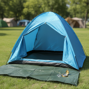 Auvent portable anti-UV, abri solaire automatique, tente de camping instantanée pour l'extérieur, tente de plage avec rideau, cabane de pêche enduite pour la plage - Product Image 1
