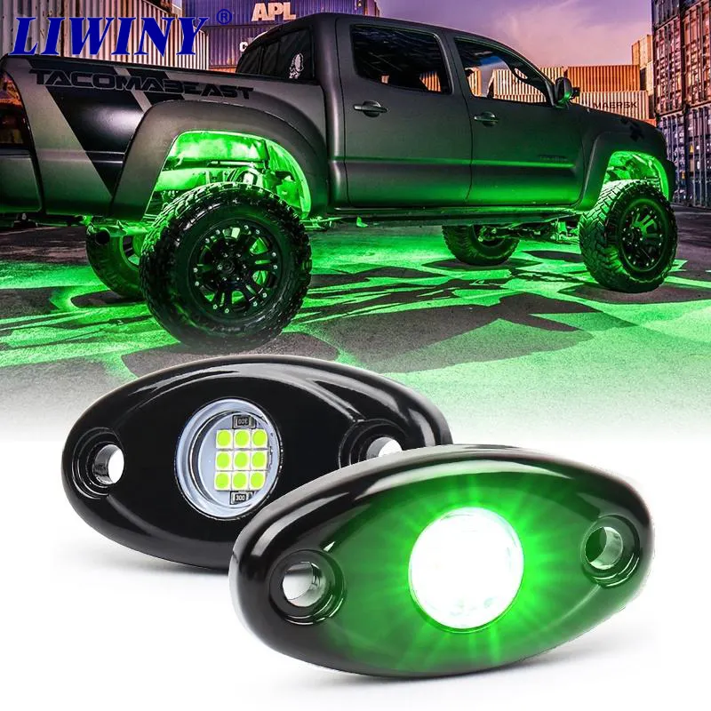 Liwiny популярный 12 В светодиодный Ip67 Водонепроницаемый светодиодный зеленый цвет рок-свет для мини-грузовика Atv