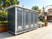 Toilettes publiques modulaires portables, cabine de toilettes mobile préfabriquée, toilettes extérieures multi-emplacements pour parc, site touristique, parc d'attractions